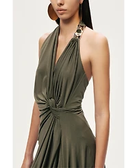 Nocturne Women's Draped Halter Mini Dress