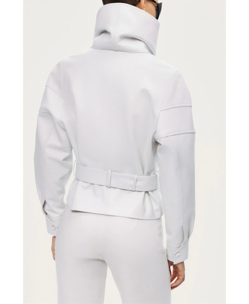 Nocturne Women's High-Neck Belted Jacket