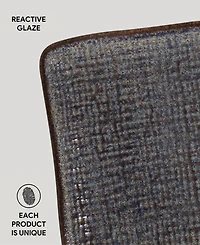 Porto Brasil 7" Stoneware Rectangular Juta Platters, Set of 4