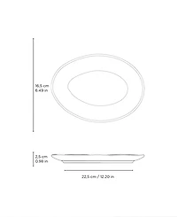 Porto Brasil Stoneware Oval Dessert Plates, Set of 6