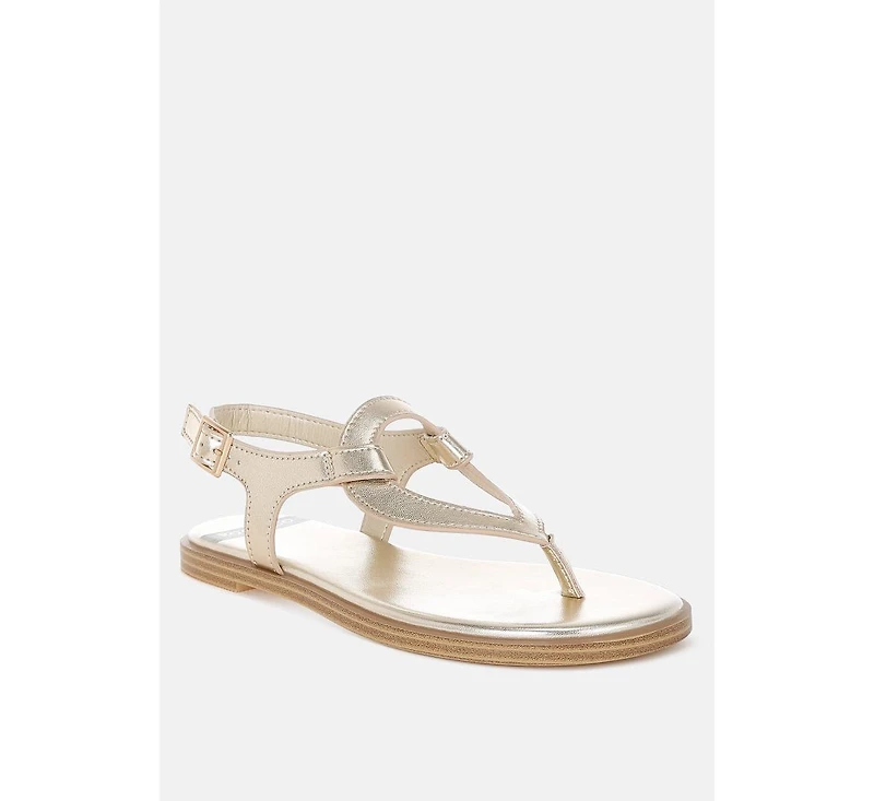 Zorad Metallic Genuine Leather Flats