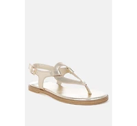 Zorad Metallic Genuine Leather Flats