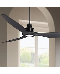 Casa Vieja 58" Modern Contemporary 3 Blade Indoor Outdoor Ceiling Fan with Light Led Remote Damp Patio Exterior House Porch