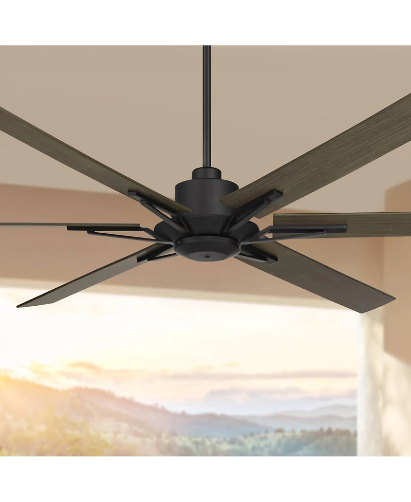 Casa Vieja 72" Expedition Industrial Rustic Indoor Outdoor Ceiling Fan Led Light Remote Weathered Damp Rated Patio