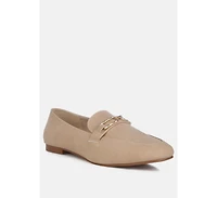 tassilo timeless faux leather horsebit loafers
