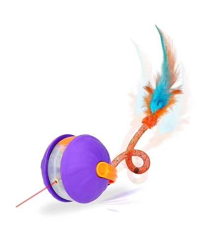 Aronkl Automatic 4in1 Interactive Cat Toy Rechargeable with 3 Tails Laser Motion Activated for Indoor Cats Kittens Adults