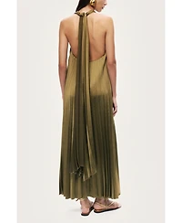 Nocturne Women's Pleated Halter Maxi Dress