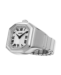 Fossil Women's Harlow Watch Ring Two-Hand Stainless Steel, 15mm