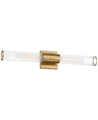 Possini Euro Design Adeline Wide Warm Brass 2-Light Bath Light