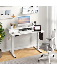 Gouun Electric Standing Desk 48 x 24 in with 2 Drawers