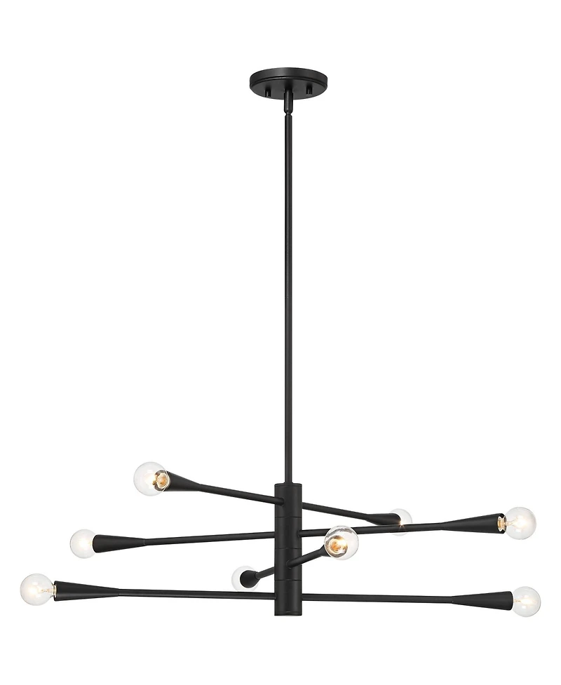 Possini Euro Design Livonia Matte Chandelier Modern Sputnik 8-Light Fixture for Dining Room House Foyer Kitchen