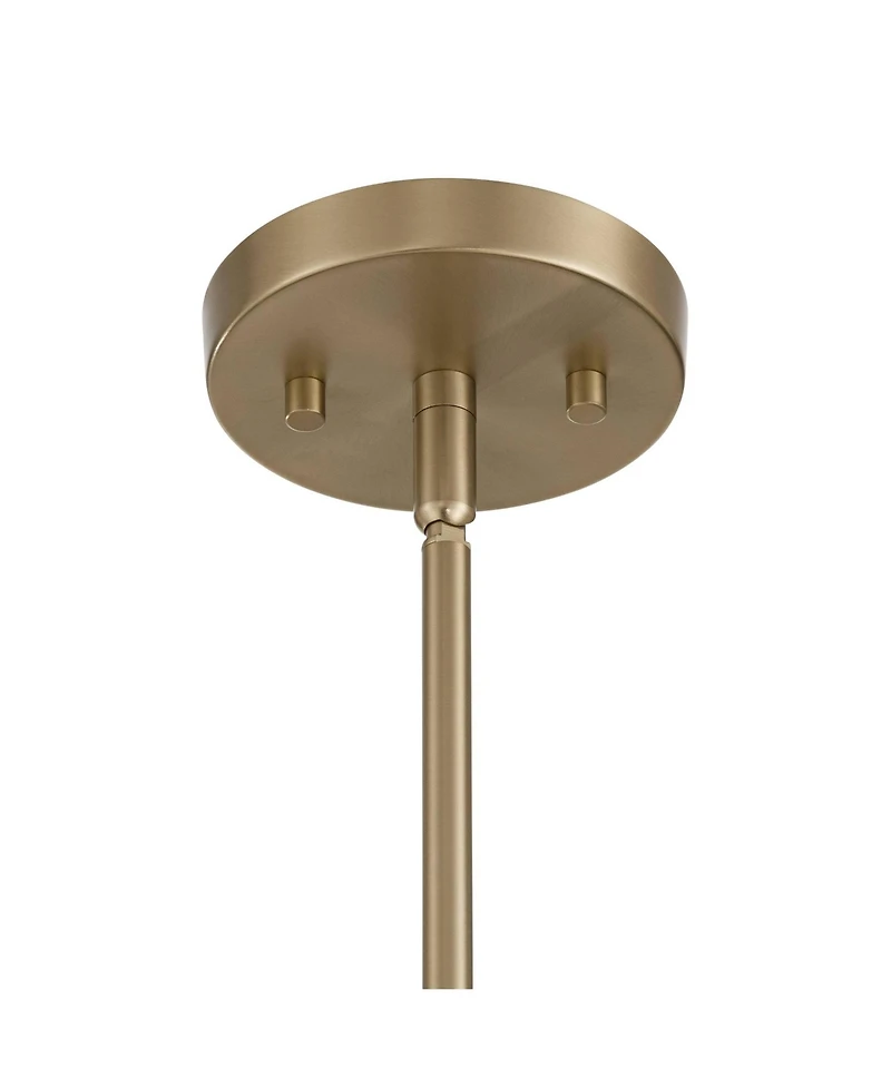 Possini Euro Design Emerson Matte Brass Fluted Glass Mini Pendant Light