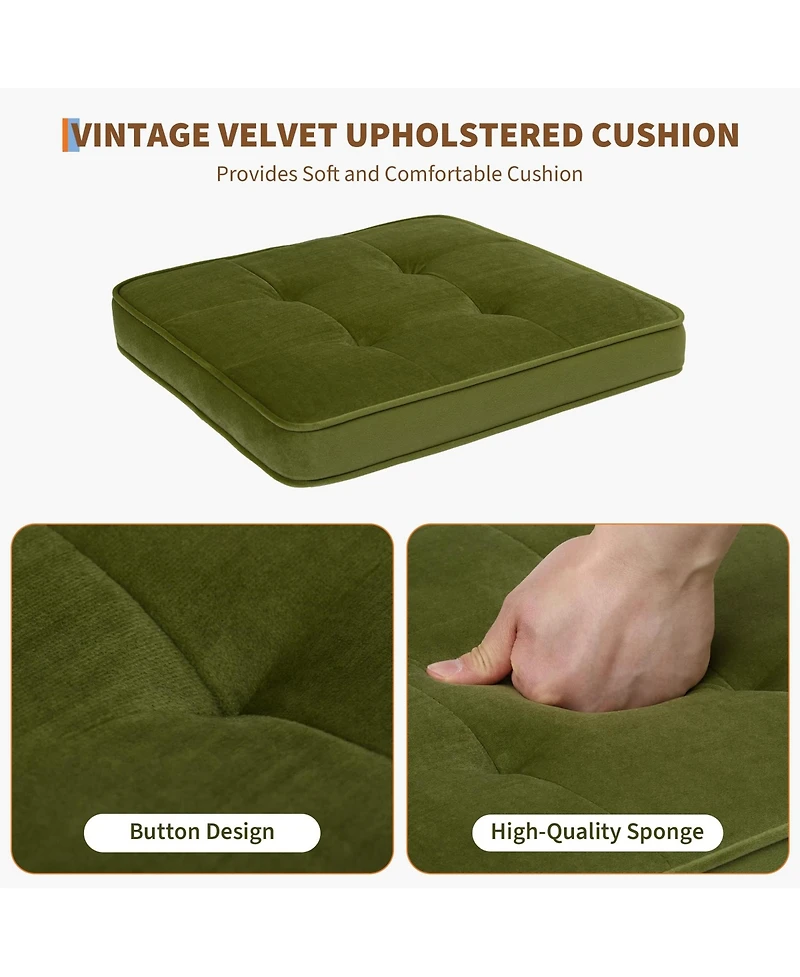 gaomon Set of 6 Rattan Dining Chairs with Upholstered Seat and Solid Wood Legs, Modern Boho Kitchen Seating