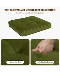 gaomon Set of 6 Rattan Dining Chairs with Upholstered Seat and Solid Wood Legs, Modern Boho Kitchen Seating