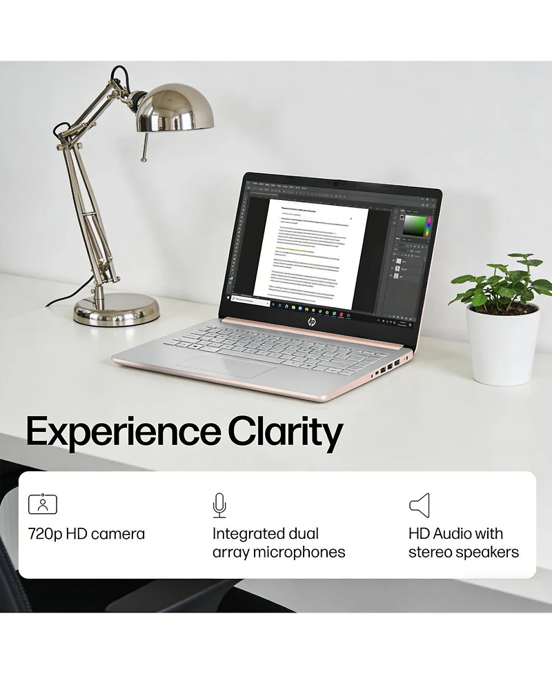 Hp Essential 14" Traditional Laptop Intel Celeron 8GB Ram Intel Uhd Graphics 64GB eMMC Storage Windows 11 Home 60Hz