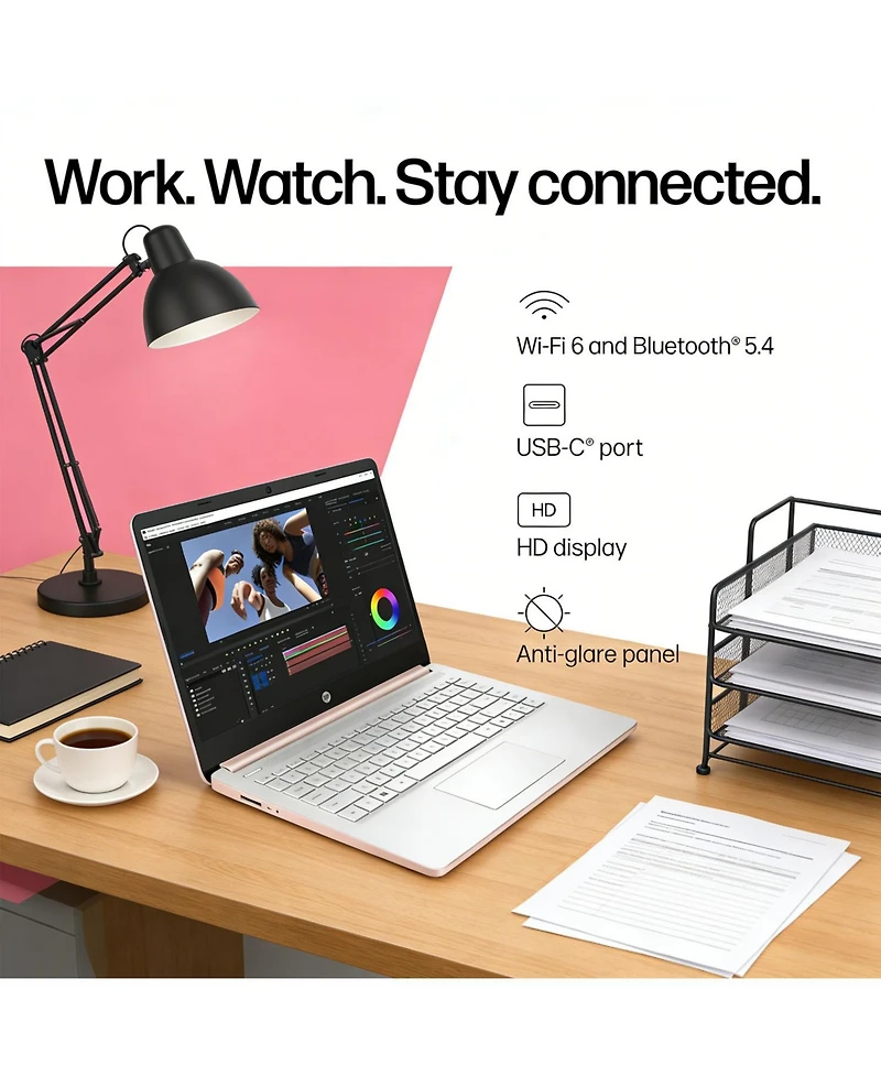 Hp Essential 14" Traditional Laptop Intel Celeron 16GB Ram Intel Uhd Graphics 64GB eMMC Storage Windows 11 Home 60Hz