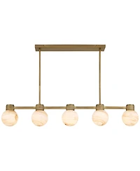 Possini Euro Design Possini Euro Jupiter Glass 5-Light Linear Chandelier
