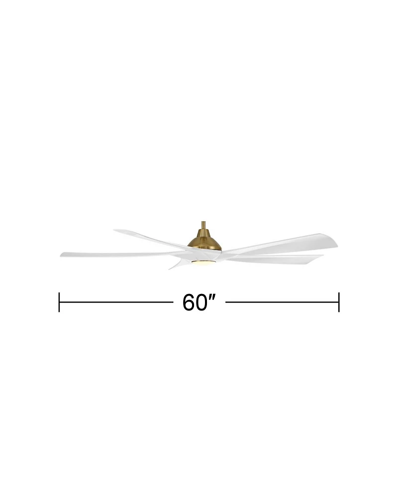 Possini Euro Design Possini Euro Eloquent Brass Led Ceiling Fan w/ Rod