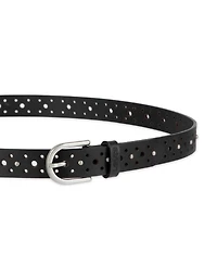 Levi's Women's Fully Adjustable Perforated and Studded Leather Jean Belt