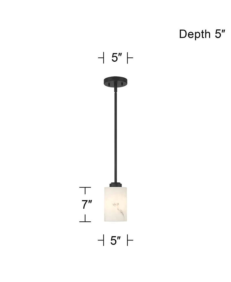 Possini Euro Design Stoker 5" Wide Faux Alabaster Mini Pendant Light