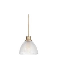Possini Euro Design 10"W Brass and Vintage Glass Mini Pendant Light
