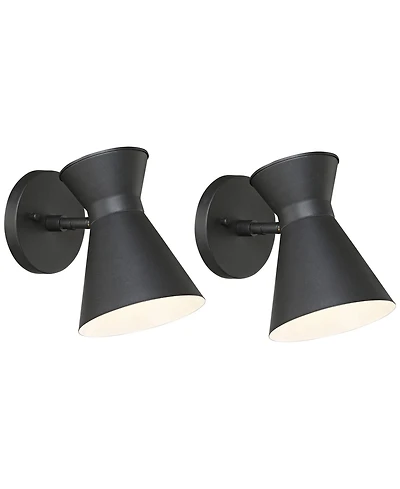 John Timberland Vance Modern Outdoor Wall Light Fixtures Set of 2 Led Swivel Head for Post Exterior Barn Deck House
