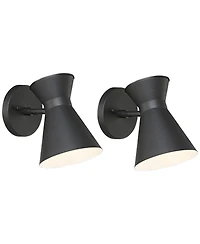 John Timberland Vance Modern Outdoor Wall Light Fixtures Set of 2 Led Swivel Head for Post Exterior Barn Deck House