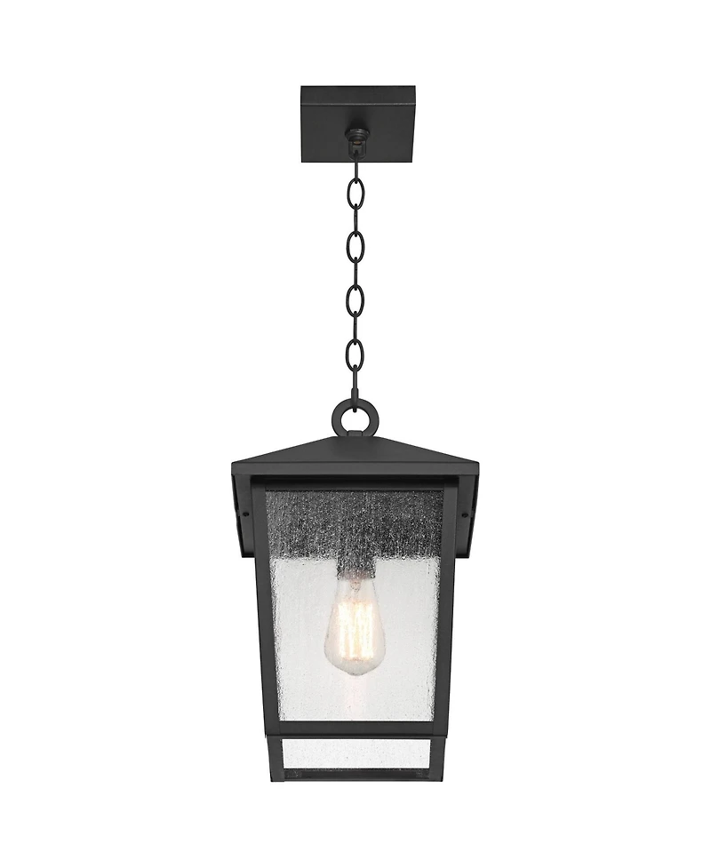 John Timberland Westmont High Modern Outdoor Pendant Light Fixture Ceiling Porch House Hanging Sand Glass Shade