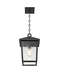 John Timberland Westmont High Modern Outdoor Pendant Light Fixture Ceiling Porch House Hanging Sand Glass Shade