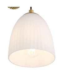 360 Lighting Comfrey 15" High Warm Brass and Fluted Glass Wall Sconce