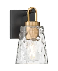 Possini Euro Design Possini Euro Shadia 9" High Brass Water Glass Wall Sconce
