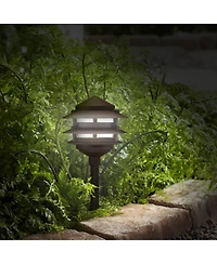 John Timberland Three-Tier Pagoda 11" High Modern Outdoor Landscape Path Light Porch House Led Bulb