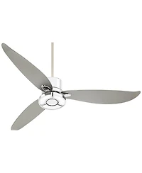 Possini Euro Design 56" Possini Vengeance Chrome Led Ceiling Fan with 18" Downrod
