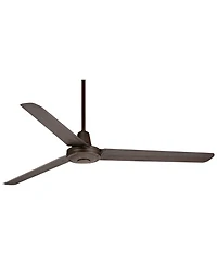 Casa Vieja 60" Turbina Dc Bronze Ceiling Fan with 36" Downrod