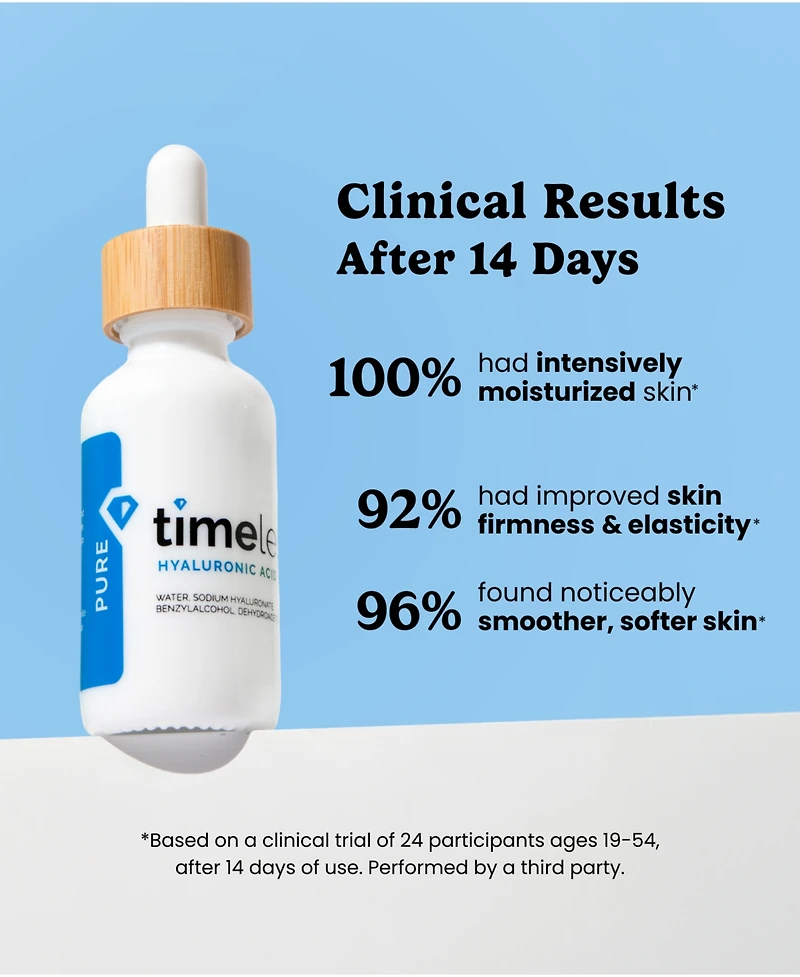 Timeless Skin Care Hyaluronic Acid 100% Pure Serum