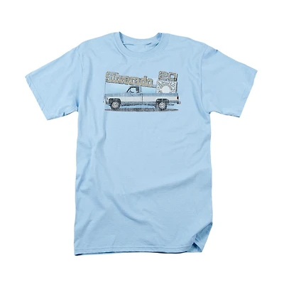 Logovision Big & Tall Chevrolet Old Silverado Sketch T-Shirt