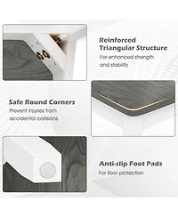 Sugift Wood Dining Chairs Set of Four with Solid Wood Legs