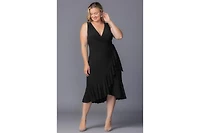 Kiyonna Plus Laguna Sleeveless Wrap Women's Dress