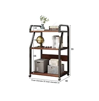 gaomon 3-Tier Rolling Printer Stand with Wheels, Mobile Printer Table Storage Cart