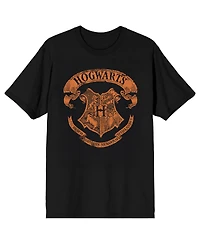 Harry Potter Men's Hogwarts Official Seal Adult Crew Neck Short Sleeve T-shirt