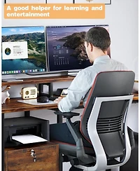 gaomon 67" L Shaped Computer DeskPc Desk Gaming Desk with File Drawer, with Power Outlet, 2 Monitor Stands, Adjustable Storage Shelf, Writing Desk