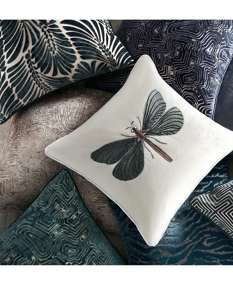 Z Gallerie Beaded Dragonfly Pillow