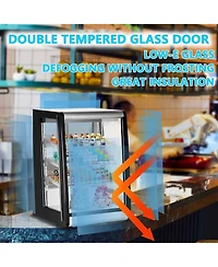 gaomon Countertop Refrigerated Display 5.2 Cu.Ft/146L Commercial Cake Display Refrigerator with Digital controller, Led display, Led Lighting