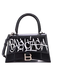 Pre-Owned Balenciaga Small Graffiti Hourglass Top Handle Bag Leather