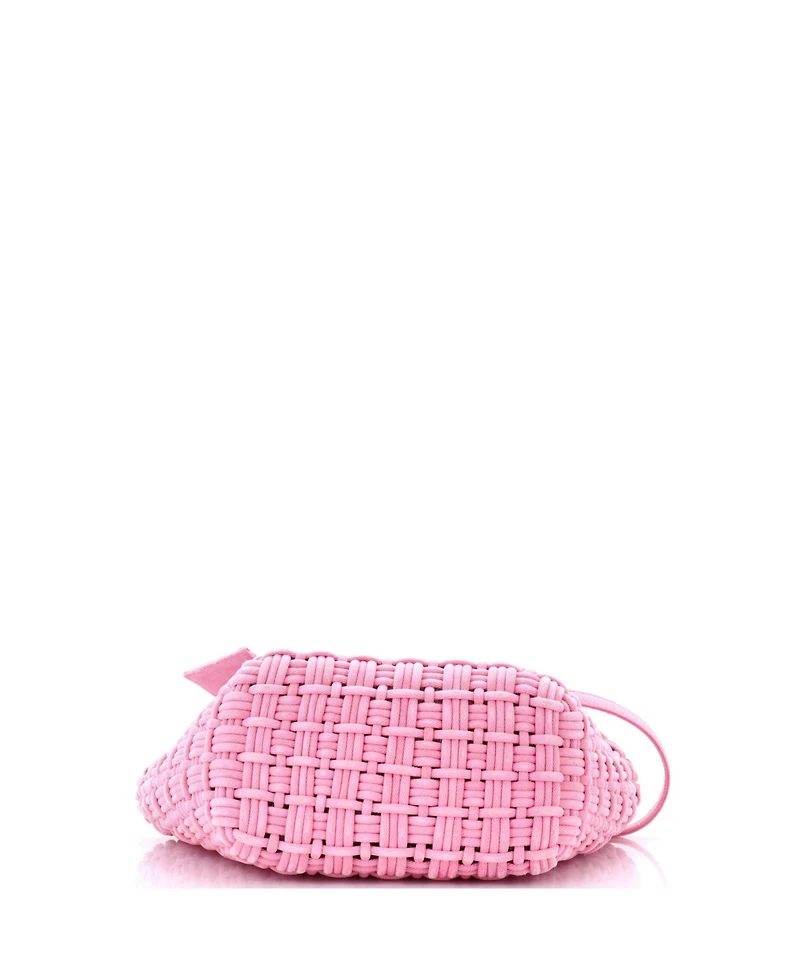 Pre-Owned Balenciaga Xs Bistro Panier Bag Woven Denim