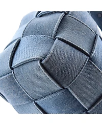 Pre-Owned Bottega Veneta Brick Cassette Shoulder Bag Maxi Intrecciato Denim