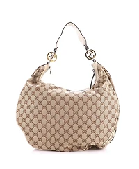 Pre-Owned Gucci Large Twins Hobo Gg Canvas