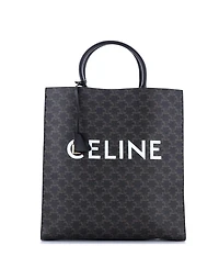 Pre-Owned Celine Large Vertical Cabas Tote Triomphe Coated Canvas