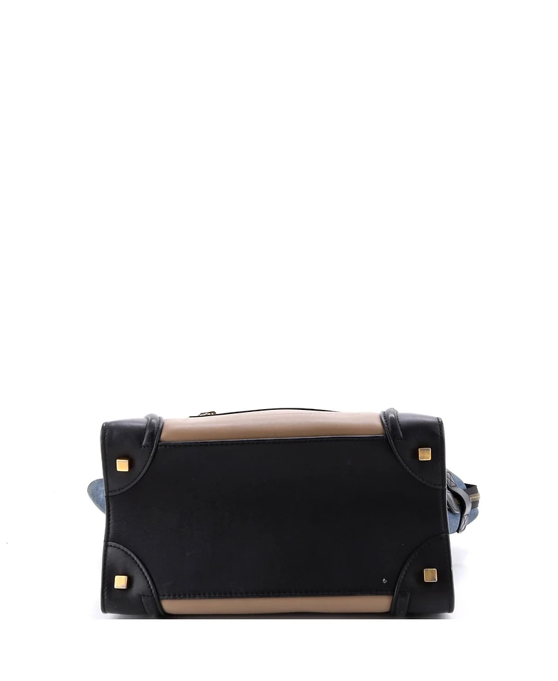 Pre-Owned Celine Mini Tricolor Luggage Bag Leather