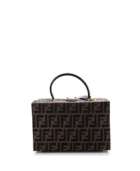 Pre-Owned Fendi Medium Vintage Convertible Lock Box Bag Zucca Canvas